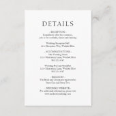 Eenvoudige zwart-wit gedurfde moderne bruiloft informatiekaartje (Voorkant)