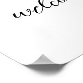 Eenvoudige zwart-wit gedurfde moderne bruiloft poster (Hoek)