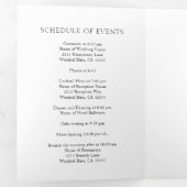 Eenvoudige zwart-wit gedurfde QR-code Moderne brui Drieluik Uitnodiging (Binnenzijde eerst)