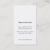 Eenvoudige zwart wit haar stylist afspraakkaart afsprakenkaartje (Achterkant)