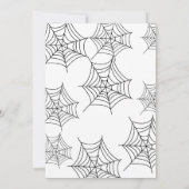 Eenvoudige zwart-wit Halloween uitnodiging (Achterkant)