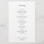 Eenvoudige zwart-wit huwelijksmenu voor een beperk flyer (Voorkant)