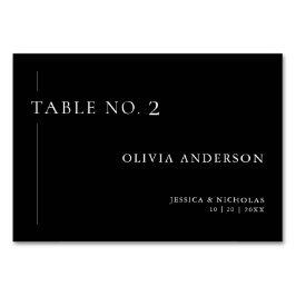 Eenvoudige zwart-wit individuele gastennaam bruilo kaart