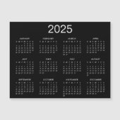 Eenvoudige zwart-wit kalender 2025 (Voorkant)