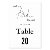 Eenvoudige zwart-wit kalligrafie Elegante bruiloft Kaart (Voorkant)