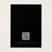 Eenvoudige Zwart & Wit Ketting Oorbel Display kaar Visitekaartje (Achterkant)