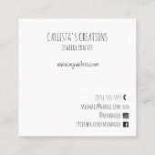 Eenvoudige zwart wit klant korting dank u vierkante visitekaartje (Achterkant)