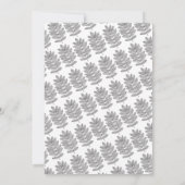 Eenvoudige zwart-wit loof rustieke herfst bruiloft kaart (Achterkant)