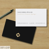 Eenvoudige zwart-wit luxe visitekaartje