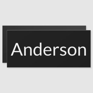 Eenvoudige Zwart Wit Mailbox Achternaam Bord Magne