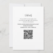 Eenvoudige zwart-wit minimalistische kalligrafie kaart (Achterkant)