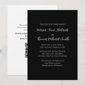 Eenvoudige zwart-wit minimalistische kalligrafie kaart (Voorkant / Achterkant)