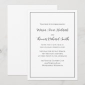 Eenvoudige zwart-wit minimalistische kalligrafie kaart (Voorkant / Achterkant)