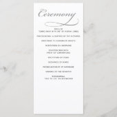 Eenvoudige zwart-wit minimalistische trouwprogramm programmakaart (Voorkant)