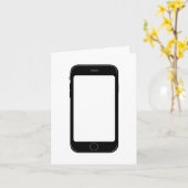 Eenvoudige zwart-wit mobiele telefoon Sjabloon (Gele Bloem)