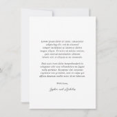 Eenvoudige zwart-wit moderne foto bruiloft bedankkaart (Achterkant)