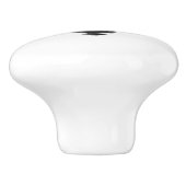 Eenvoudige zwart-wit moderne handgetekende Schatti Keramische Knop (Zijkant)