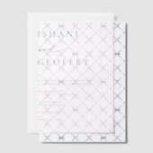 Eenvoudige zwart-wit moderne minimalistische bruil vellum uitnodigingen (Offset (Uitnodiging))