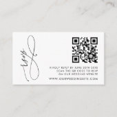 Eenvoudige zwart-wit moderne QR-code RSVP Informatiekaartje (Voorkant)