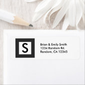 Eenvoudige zwart-wit monogram lijst labels (Insitu)