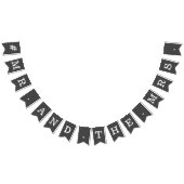 Eenvoudige zwart-wit Mr en The Mrs Wedding Vlaggetjes (Alle)