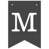 Eenvoudige zwart-wit Mr en The Mrs Wedding Vlaggetjes (Tweede vlag)