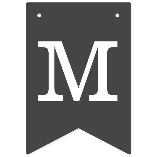 Eenvoudige zwart-wit Mr en The Mrs Wedding Vlaggetjes (Tweede vlag)