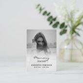 Eenvoudige zwart-wit orthodoxe begrafenisgebed Kaa Plaatskaartje (Staand voorkant)