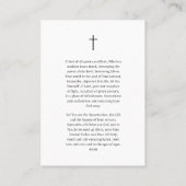 Eenvoudige zwart-wit orthodoxe begrafenisgebed Kaa Plaatskaartje (Achterkant)