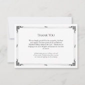 Eenvoudige zwart-wit orthodoxe Christelijke begraf Bedankkaart (Voorkant)