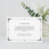 Eenvoudige zwart-wit orthodoxe Christelijke begraf Bedankkaart (Staand voorkant)