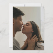 Eenvoudige zwart-wit overlay foto bruiloft kaart (Achterkant)