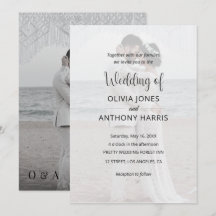 Eenvoudige Zwart&Wit Overlay Foto Huwelijk