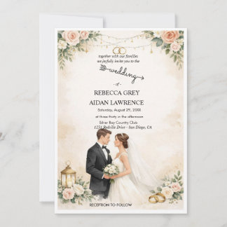 Eenvoudige Zwart & Wit Overlay Foto Huwelijksuitno Kaart