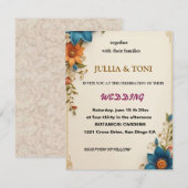 Eenvoudige Zwart-Wit Overlay Foto Trouw Uitnodigin Kaart (Voorkant / Achterkant)