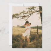 Eenvoudige zwart-wit overlay Moderne foto bruiloft Kaart (Achterkant)