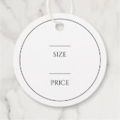 Eenvoudige zwart-wit prijs Labels (Achterkant)