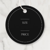 Eenvoudige zwart-wit prijs Labels (Achterkant)