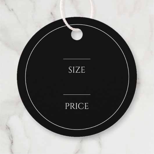 Eenvoudige zwart-wit prijs Labels (Achterkant)