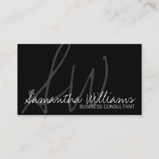 Eenvoudige zwart-wit professionele Visitekaartjes