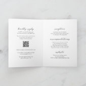Eenvoudige zwart-wit QR Code Clean Wedding (Binnen)