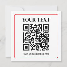 Eenvoudige zwart-wit QR-code met rode rand