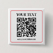 Eenvoudige zwart-wit QR-code met rode rand