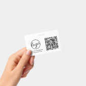 Eenvoudige zwart-wit QR-code werknemer-ID Badge (Handheld)