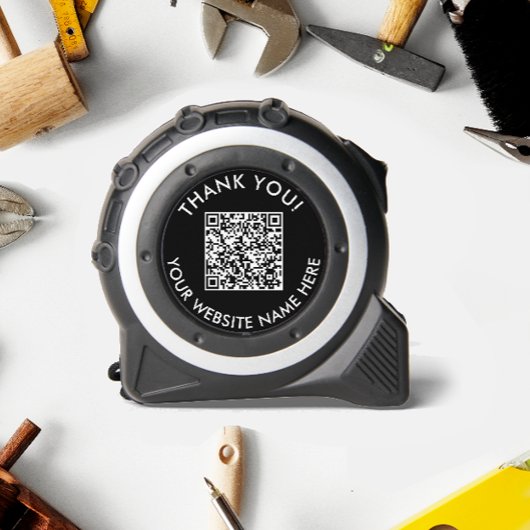 Eenvoudige zwart-wit QR code zakelijke website Rolmaat