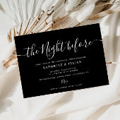 Eenvoudige zwart-wit repetitie diner uitnodiging