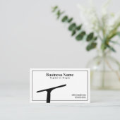 Eenvoudige zwart-wit ruitreiniging met rubberen ru visitekaartje (Staand voorkant)