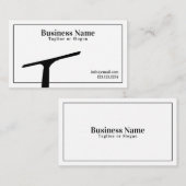 Eenvoudige zwart-wit ruitreiniging met rubberen ru visitekaartje (Voorkant / Achterkant)