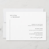 Eenvoudige zwart-wit rustieke foto bruiloft kaart (Achterkant)