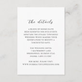 Eenvoudige zwart-wit schone bruiloft informatiekaartje (Voorkant)